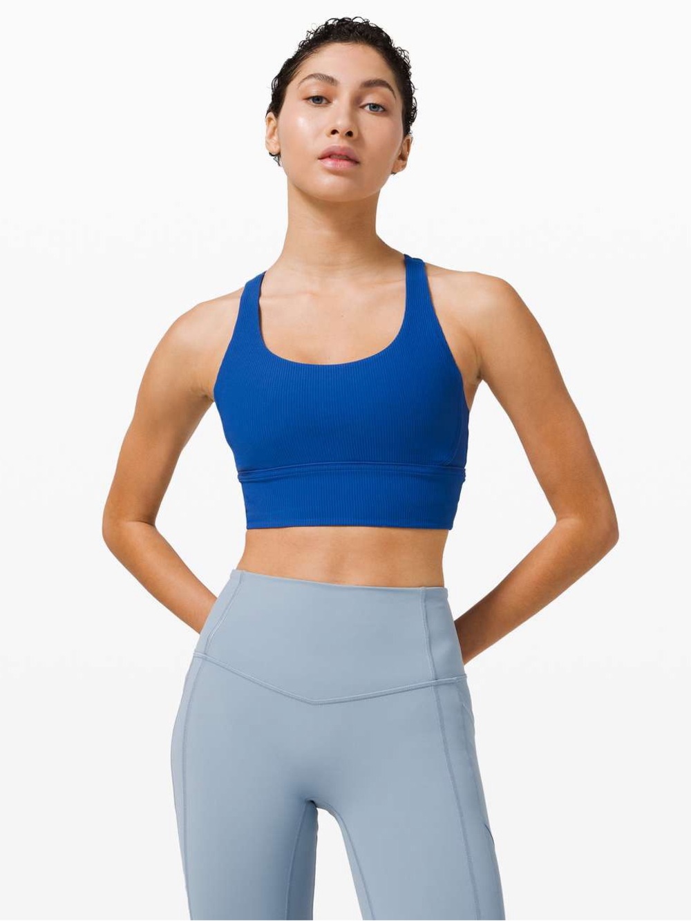 LULULEMON ENERGY BRA LONG LINE RIBBED MEDIUM SUPPORT Size 4